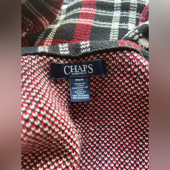 Last Chance! CHAPS Mitty Plaid Sleeveless Sweater Vest - Picture 10 of 11